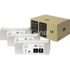 Cartus cerneala HP 81 Dye Black Ink Cartridges 3-pack 680 ml C5066A
